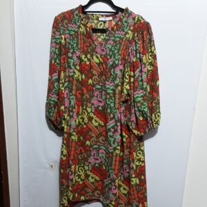 MICHELLE McDOWELL Bohemian Polish Pebble Path Colorful Amelia Dress XXL